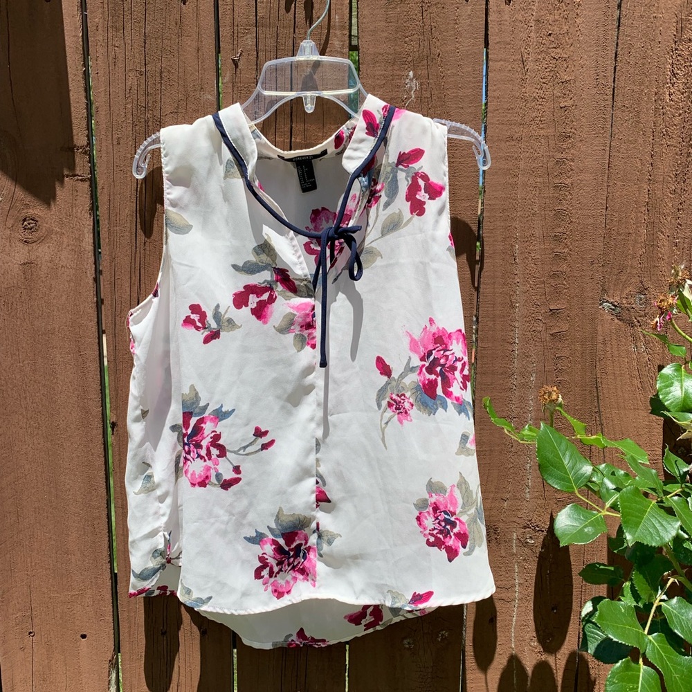 Floral Summer Tank Top/Blouse